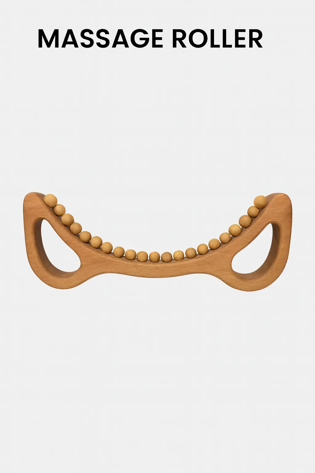 Double handed wooden massage