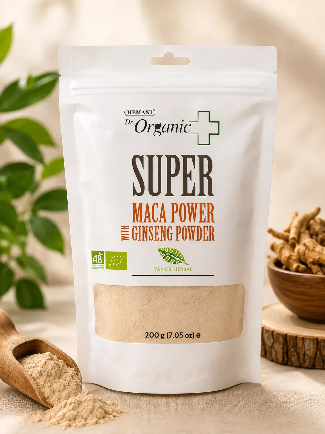Super maca with ginseng powder