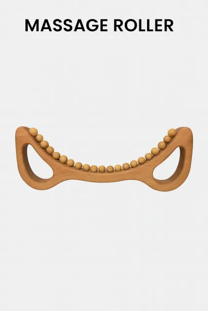 Double handed wooden massage
